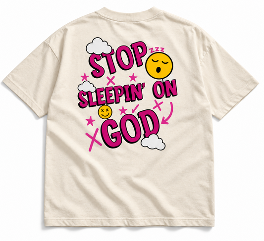 Stop Sleepin’ Tee / Pink back