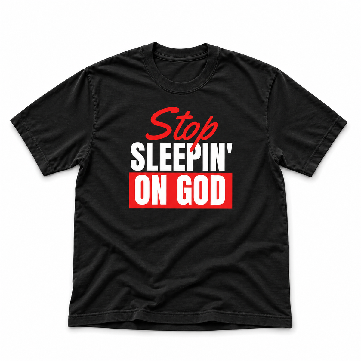CLASSIC LOGO TEE — BLACK/RED