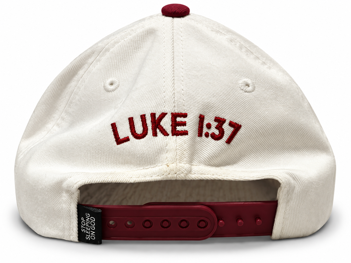 WKUP Snapback — Burgundy / White