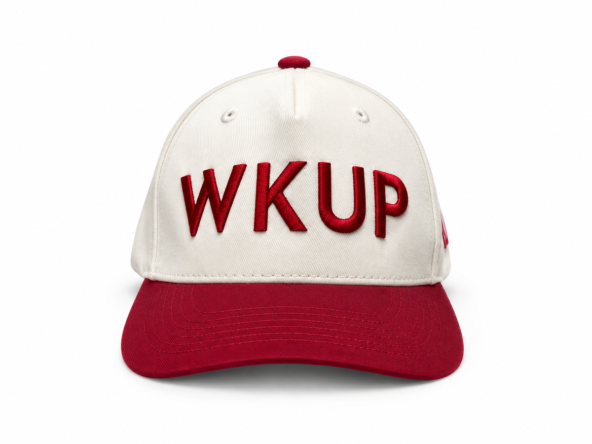 WKUP Snapback — Burgundy / White