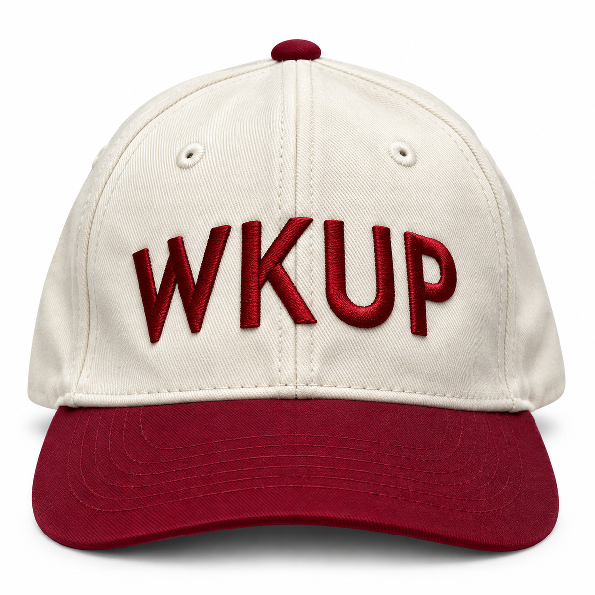 WKUP Snapback — Burgundy / White