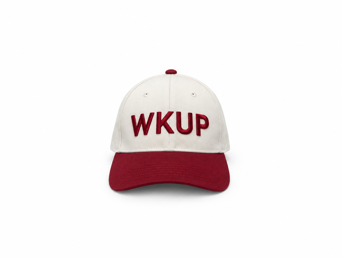 WKUP Snapback — Burgundy / White