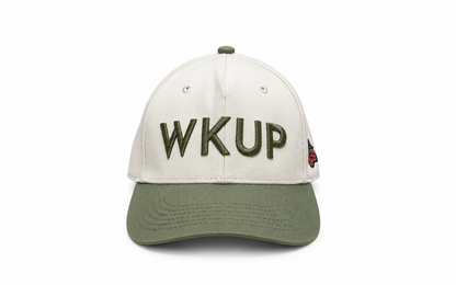 WKUP Snapback — Olive / White