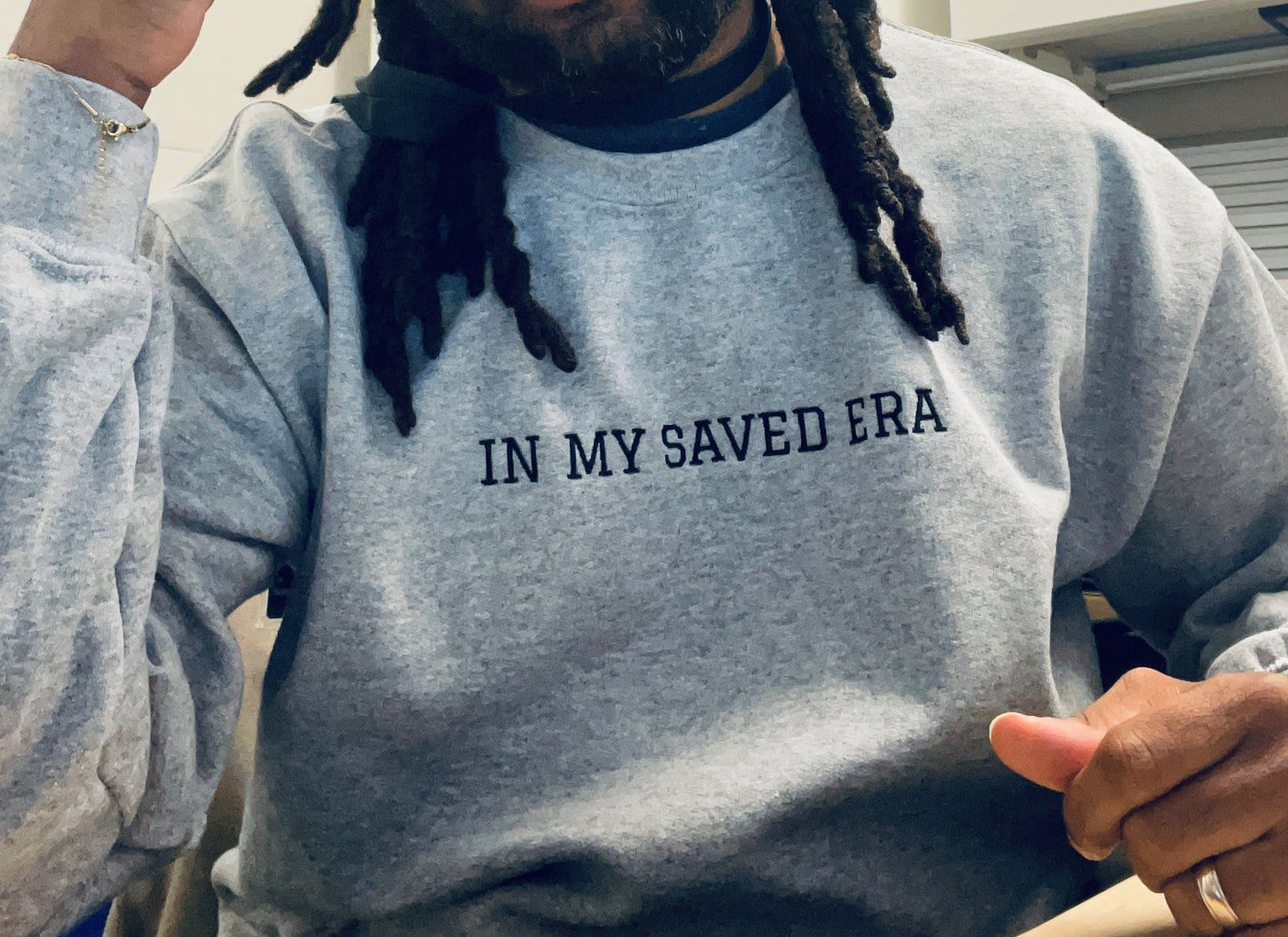 In My Saved Era Embroidered Sweatshirt, God Embroidery, Jesus Is King Sweatshirt