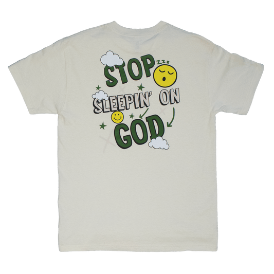 Olive Green x Cream - Stop Sleepin' Tee